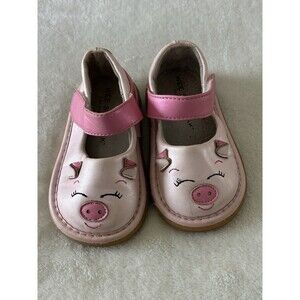 Wee Squeak Toddler Shoes Size 7 Piggie Pig Comfortable Easy on Flexible